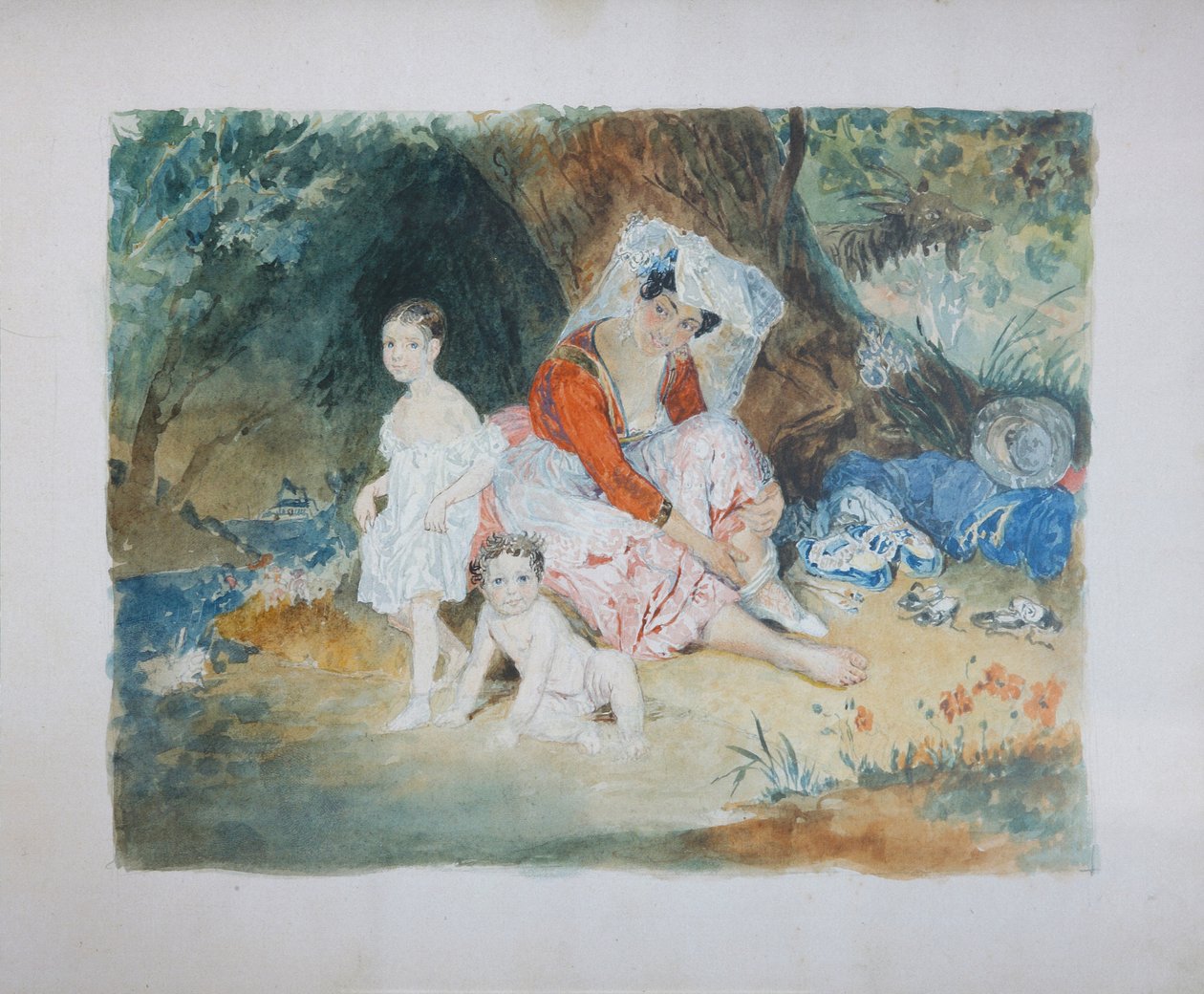Porträt von Graf Peter Dominikus Ludwig und Gräfin Maria zu Sayn-Wittgenstein von Vasili Semenovich Sadovnikov