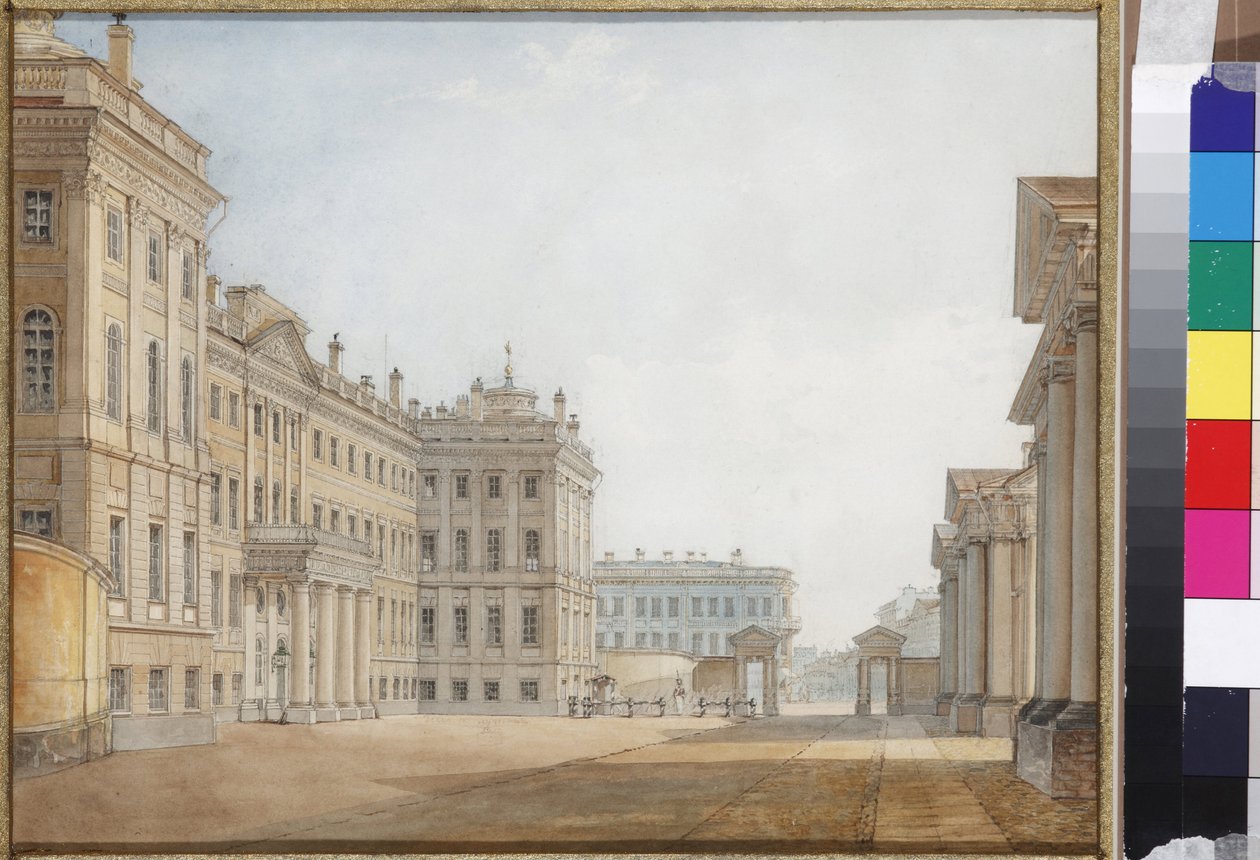 Ansicht des Anichkov-Palastes in St. Petersburg von Vasili Semenovich Sadovnikov