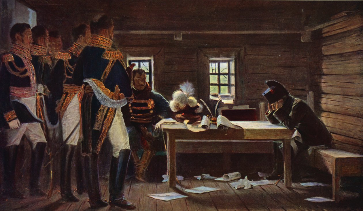 In Gorodnia – Durchbruch oder Rückzug (Farblitho) von Vasili Vasilievich Vereshchagin
