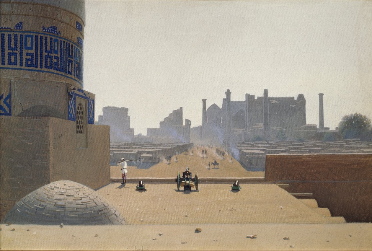 Hauptstraße in Samarkand am frühen Morgen, 1869-1870 von Vasili Vasilievich Vereshchagin