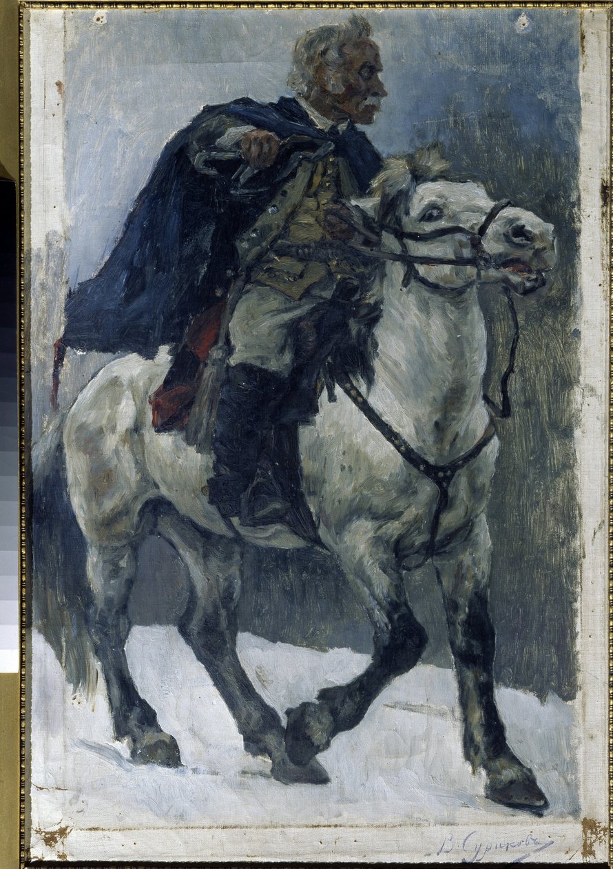 Alexander Suworow zu Pferd von Vasilij Ivanovic Surikov
