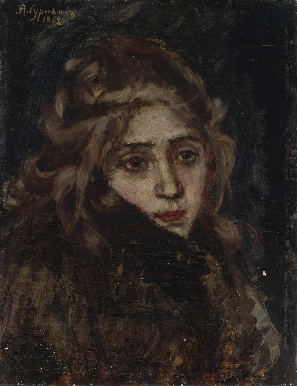 Prinzessin Maria Alexandrowna Menschikowa. Studie für Menschikow in Beresow, 1882 von Vasilij Ivanovic Surikov