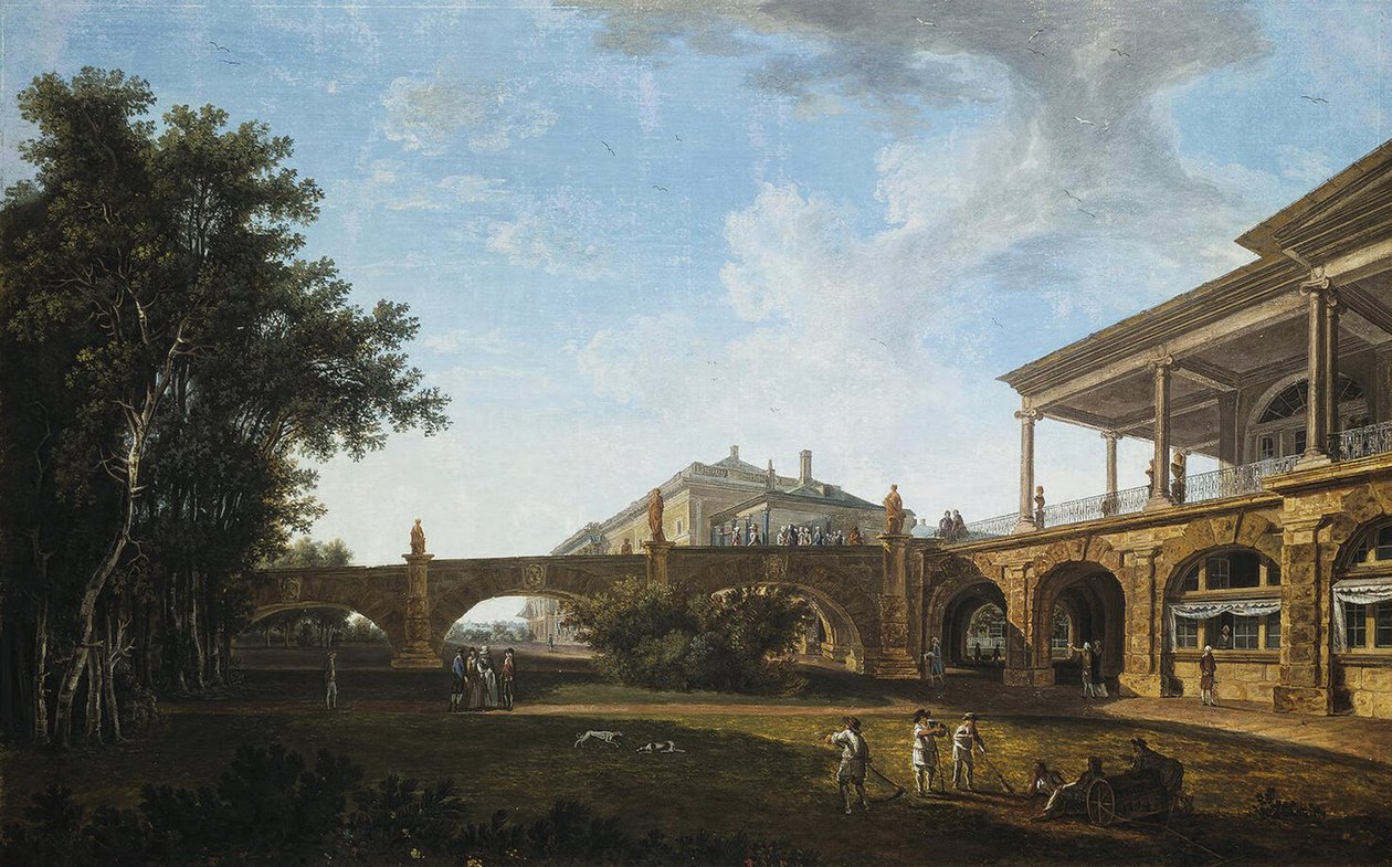 Rampe der Cameron-Galerie im Park von Zarskoje Selo, 1794 von Vasily Petrovich Petrov