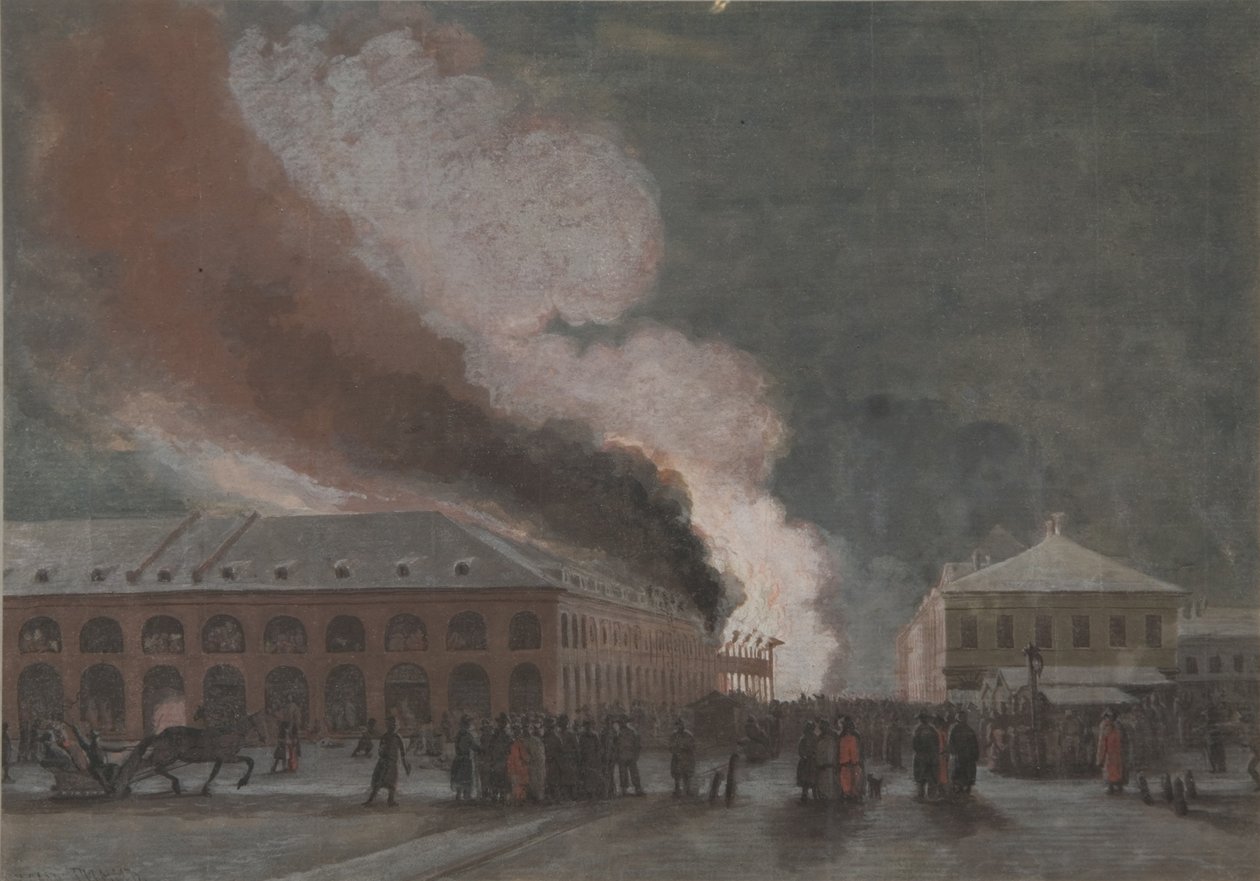 Feuer in den Salzhandelsreihen von Georg Wilhelm Timm