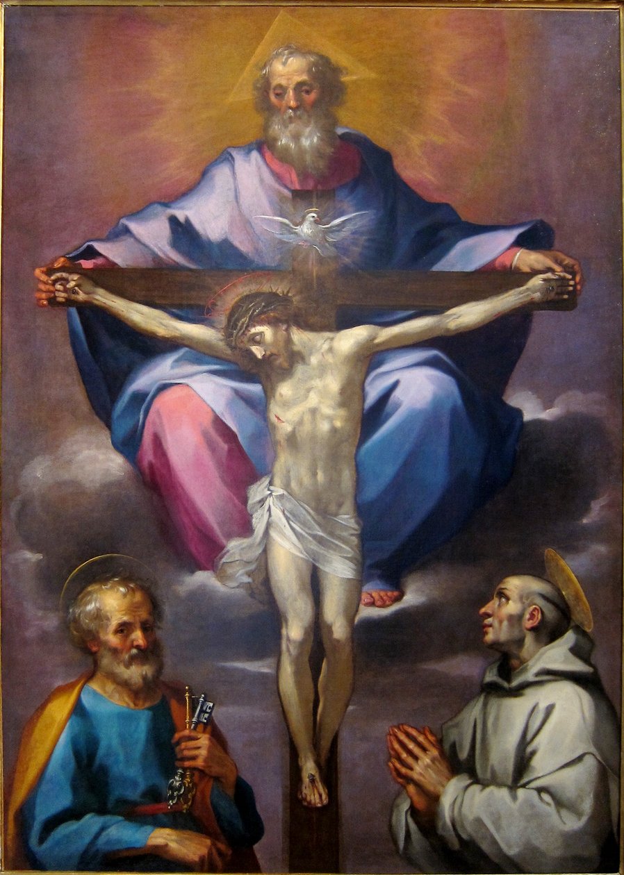 Die Dreifaltigkeit mit den Heiligen Peter und Bernhard von Ventura Salimbeni