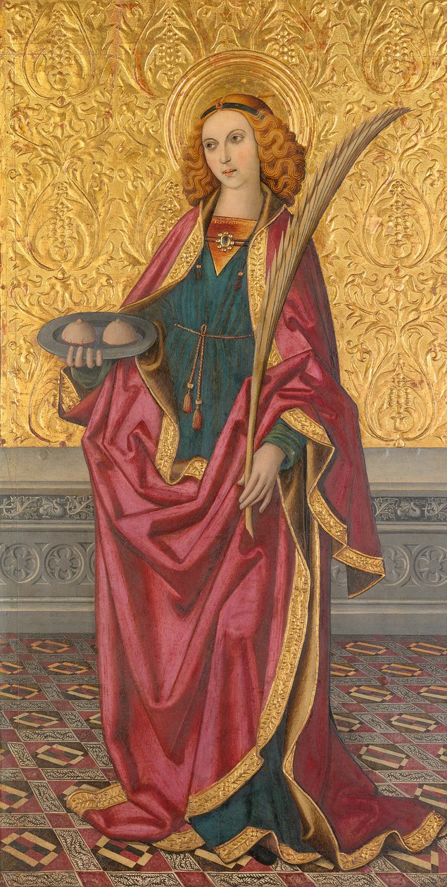 Heilige Agatha, um 1500 von Vergós Workshop