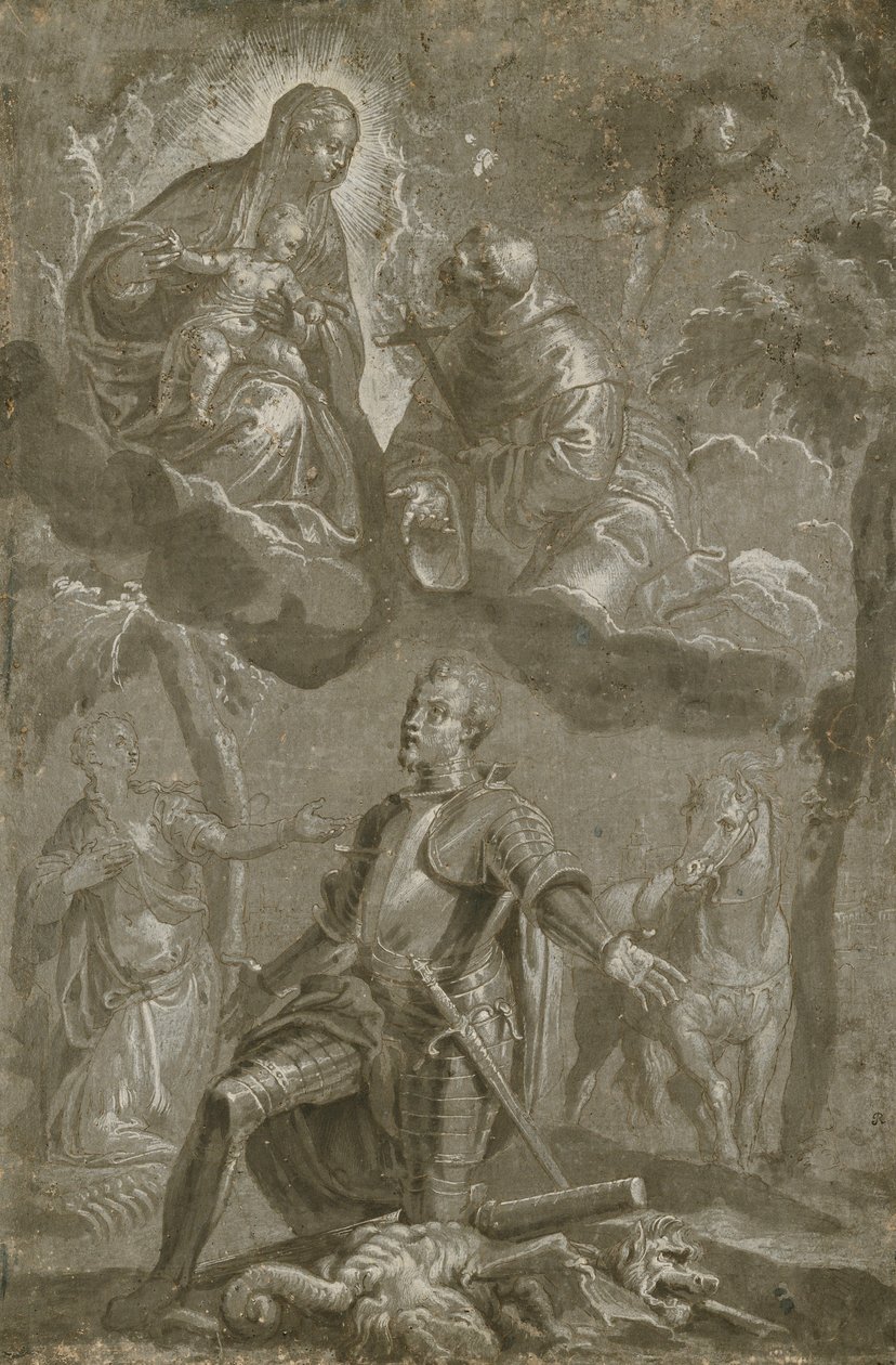 Die Jungfrau und das Kind mit dem heiligen Franziskus und dem heiligen Georg von Veronese