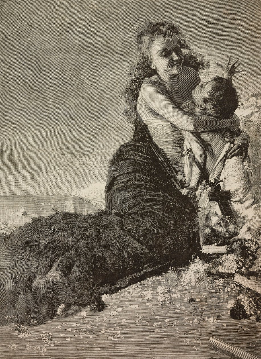 Renaissance, Mutter mit Kind, nach einem Gemälde von Vincenzo Irolli von Vicenzo (after) Irolli