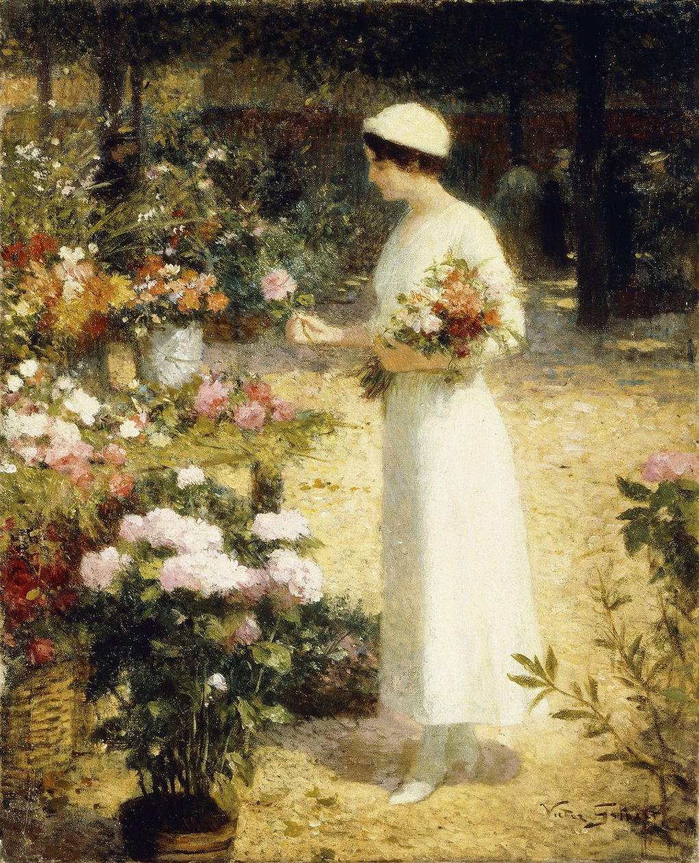 Auf dem Blumenmarkt von Victor Gabriel Gilbert