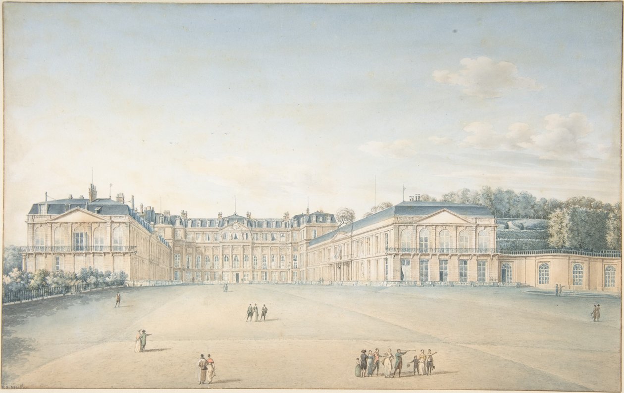 Hof des Schlosses von Saint-Cloud von Victor Jean Nicolle