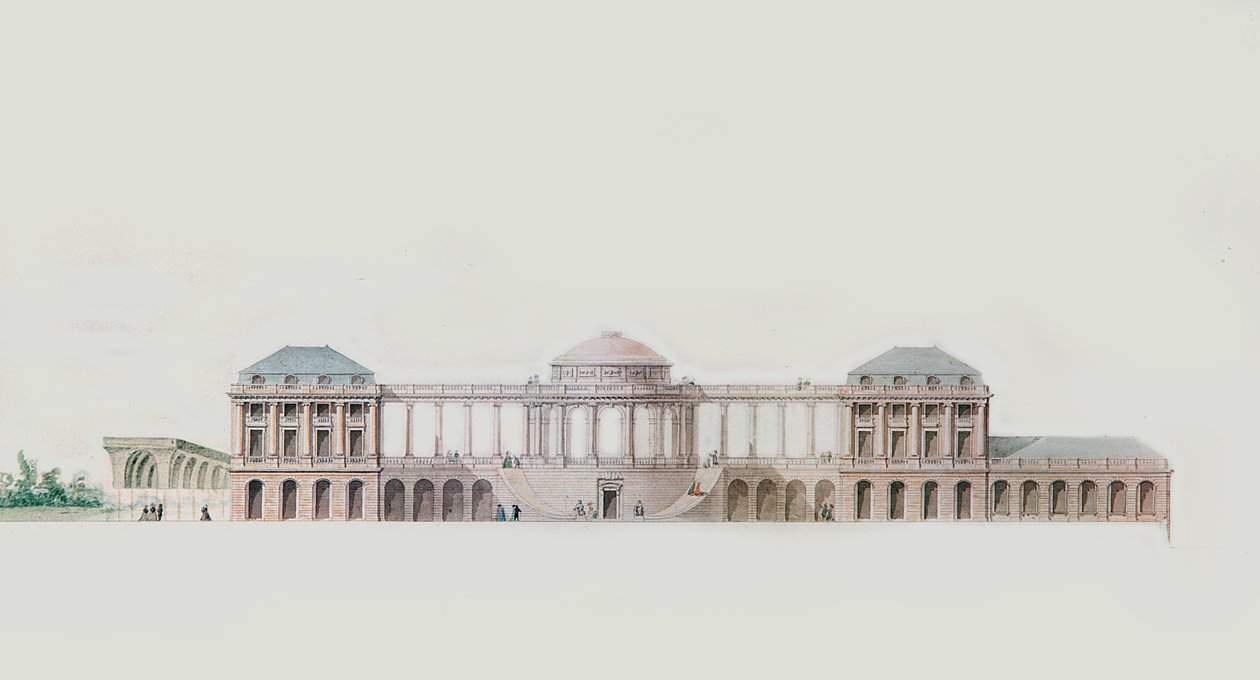 Erster Entwurf für das Château du Bouilh, Saint Andre de Cubzac, Aquitaine, ca. 1787 von Victor Louis