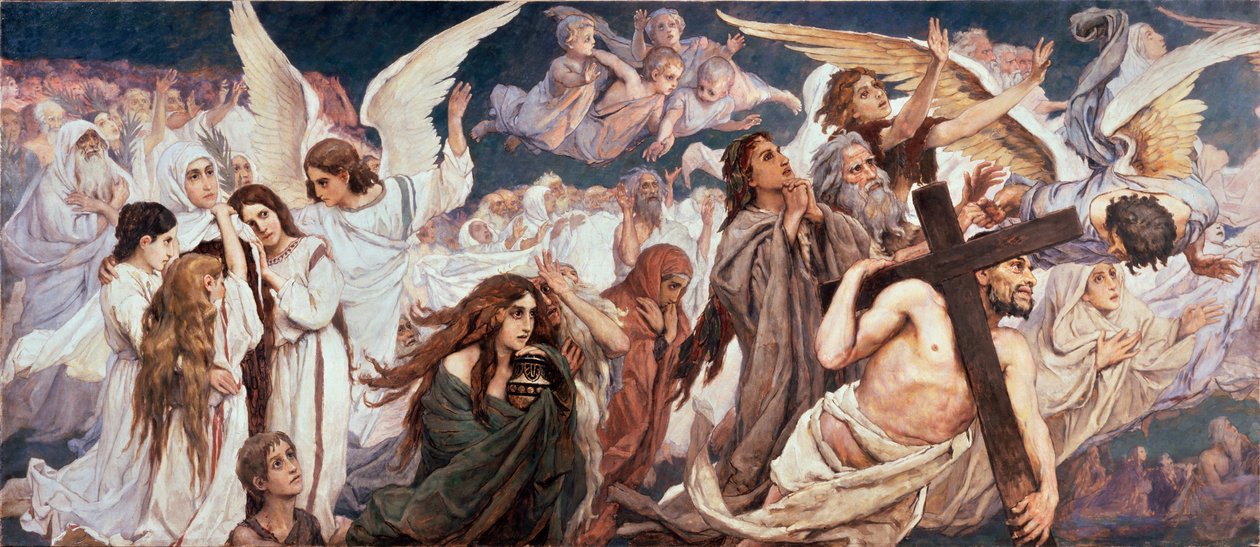 Vor dem Paradies (Linker Teil) von Victor Mikhailovich Vasnetsov