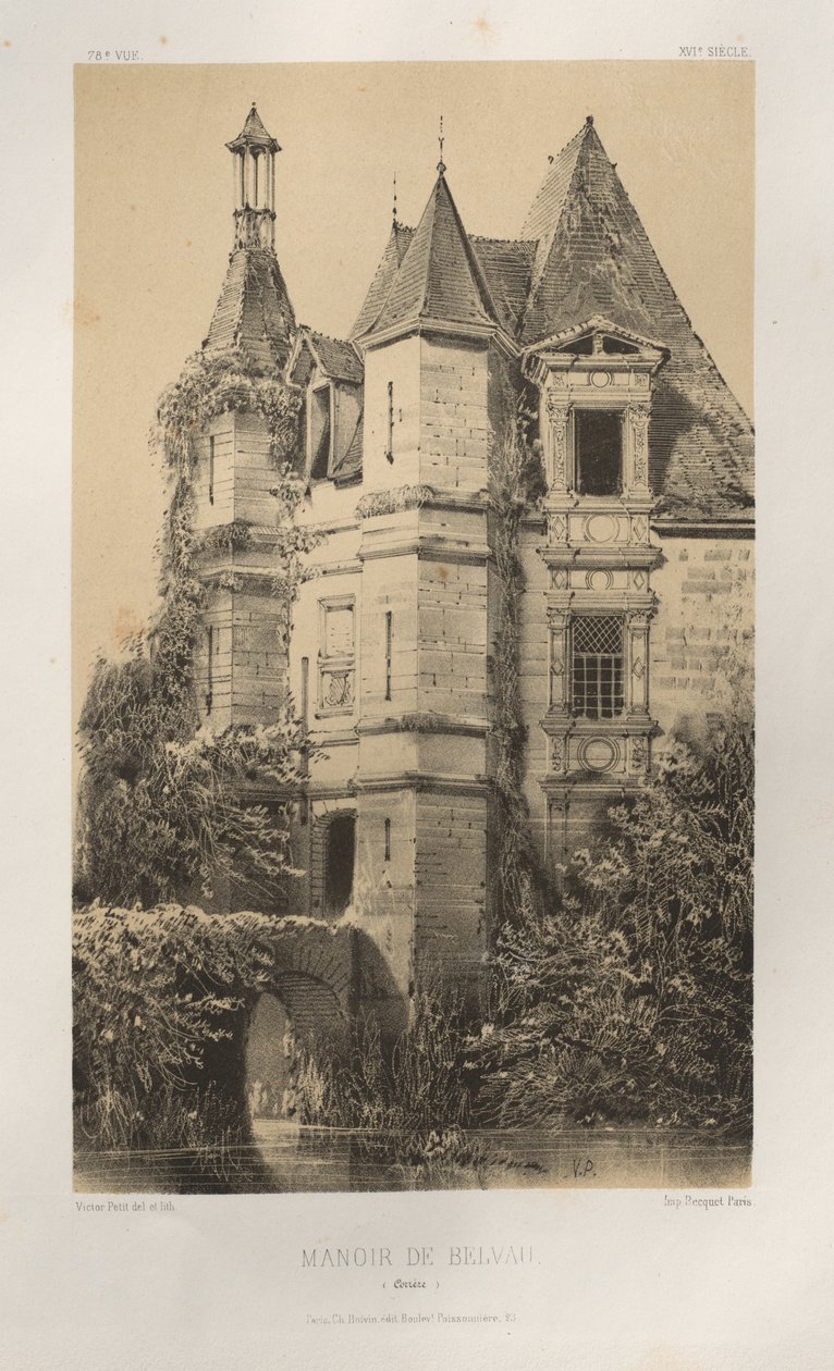 Herrenhaus von Belvau (Corrèze) von Victor Petit