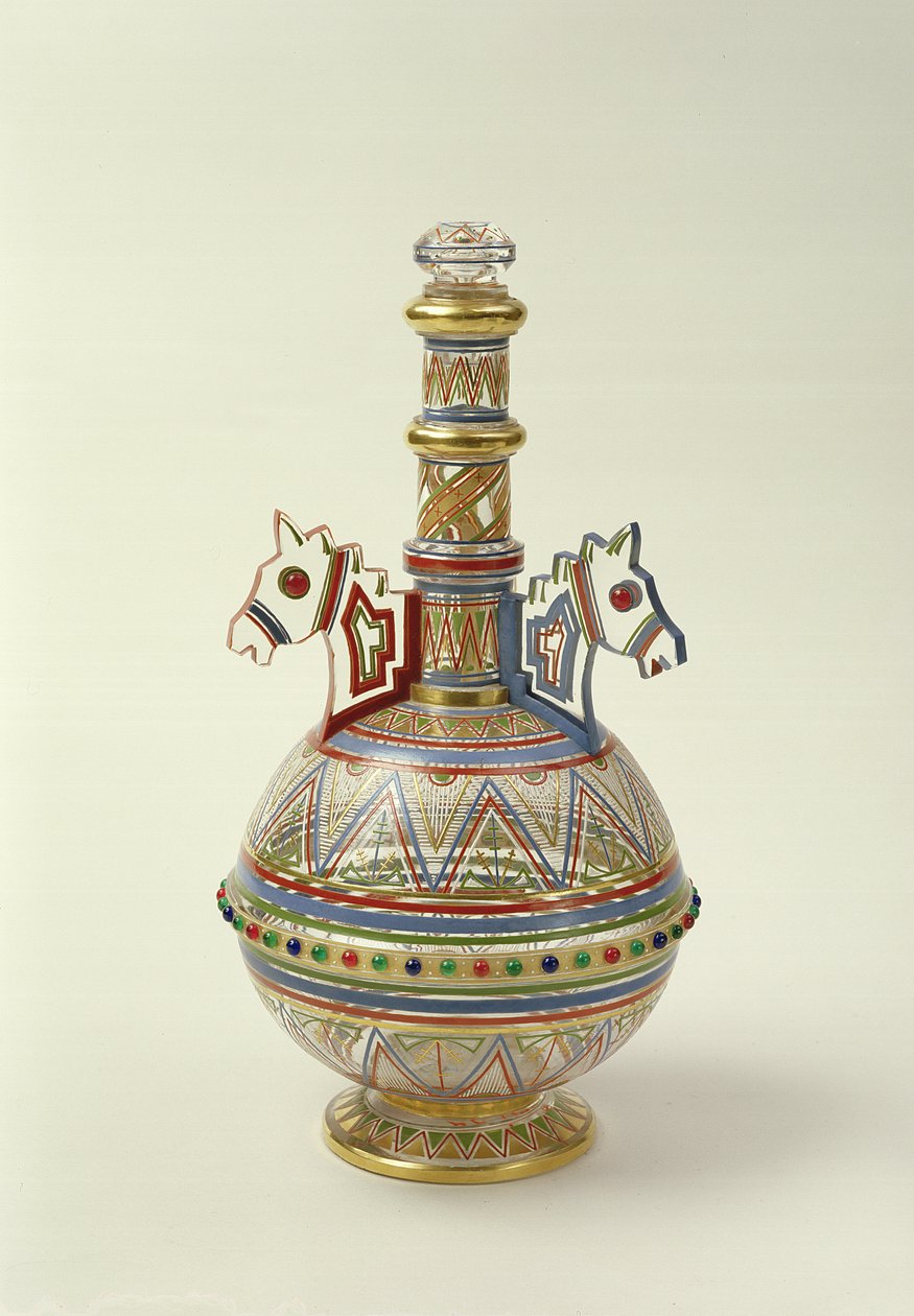 Dekanter aus der Kaiserlichen Glasmanufaktur, ca. 1870-73 von Viktor Aleksandrovich Gartman