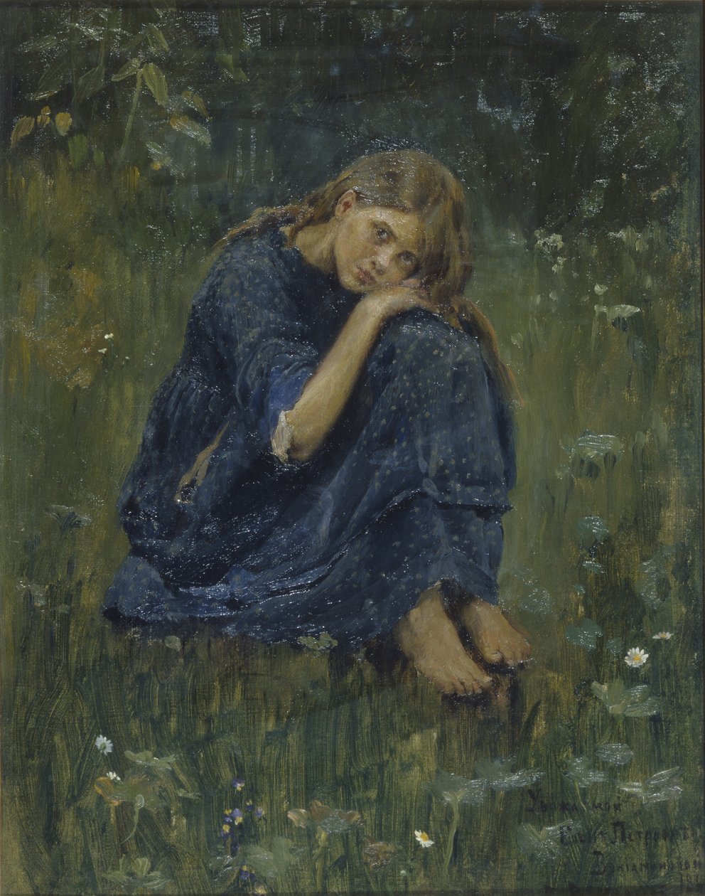 Alyonushka-Studie, 1881 von Viktor Mikhaylovich Vasnetsov