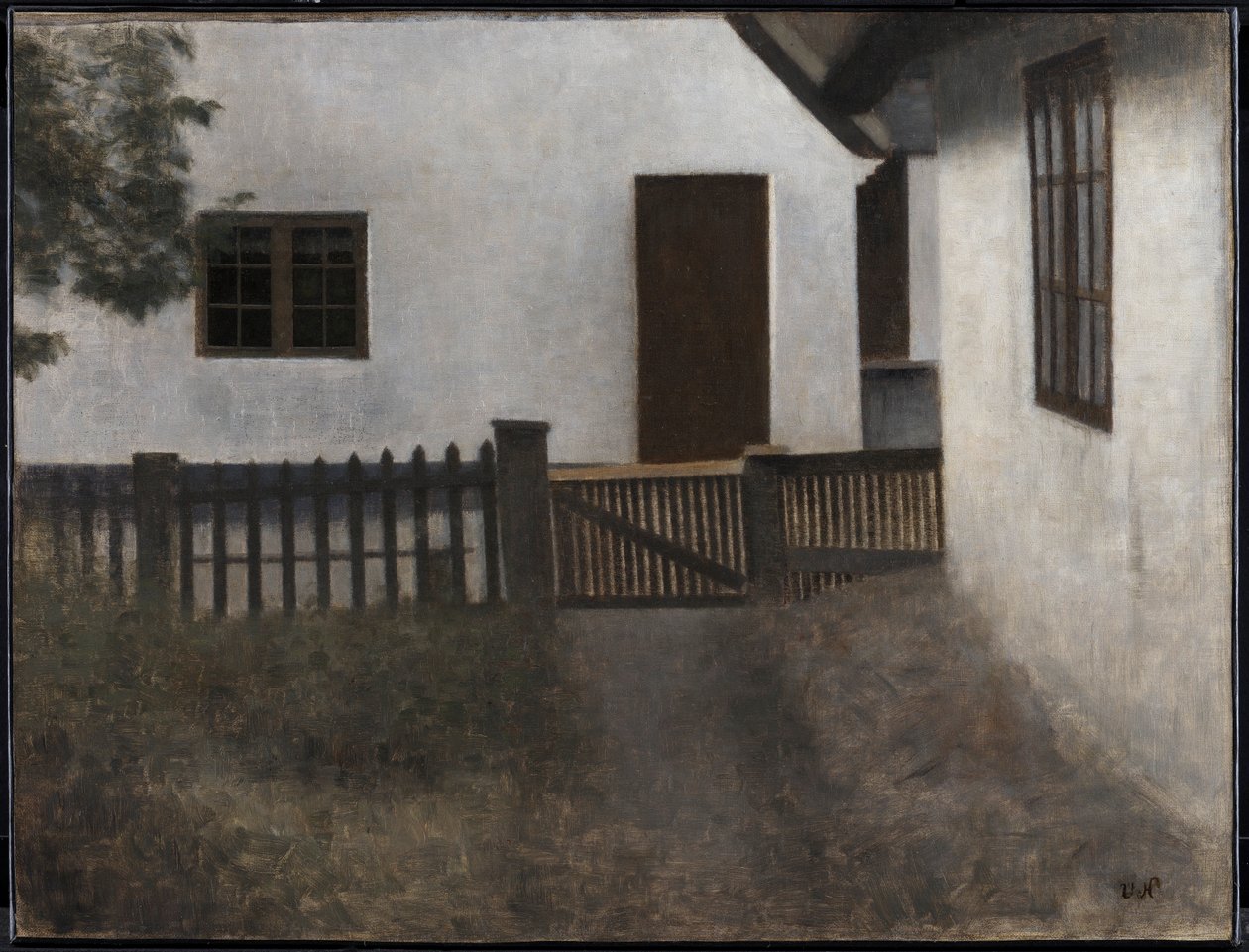 Husgavle. Frederiksværk. Sommer. von Vilhelm Hammershøi