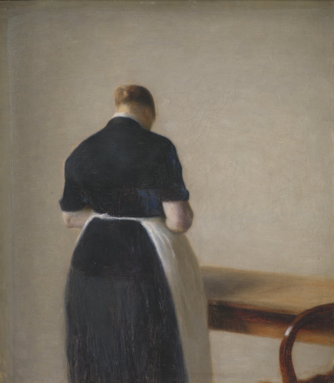 Frau von hinten gesehen von Vilhelm Hammershøi
