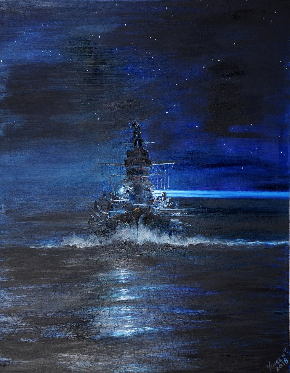 IJN Kirishima bei Guadalcanal, 1942, 2018 von Vincent Alexander Booth