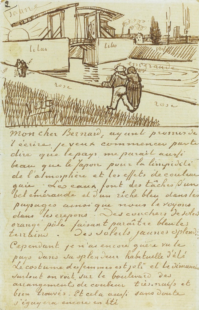 Die Langlois-Brücke bei Arles (Die Zugbrücke) von Vincent van Gogh