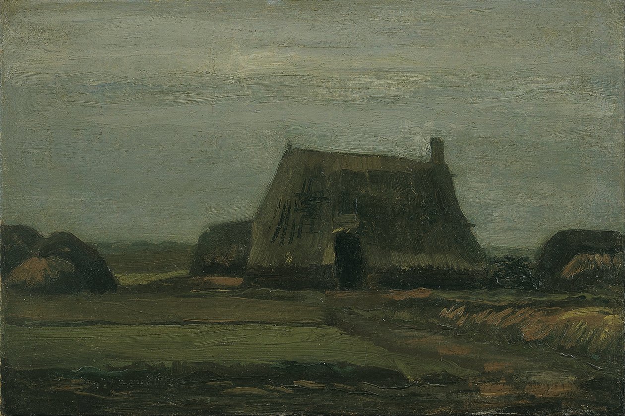 Bauernhof mit Torfstacken von Vincent van Gogh