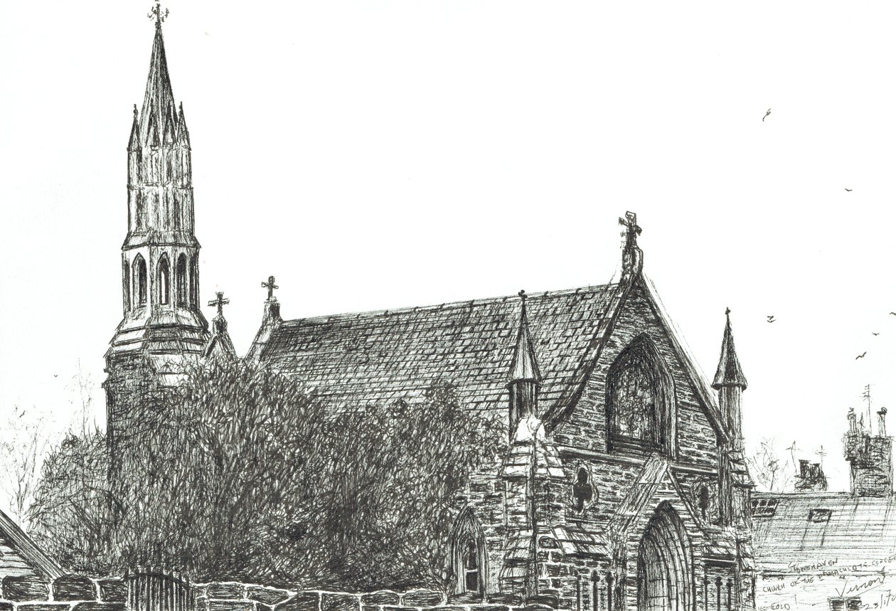 Kirche in Stonehaven, Schottland, 2007 von Vincent Alexander Booth