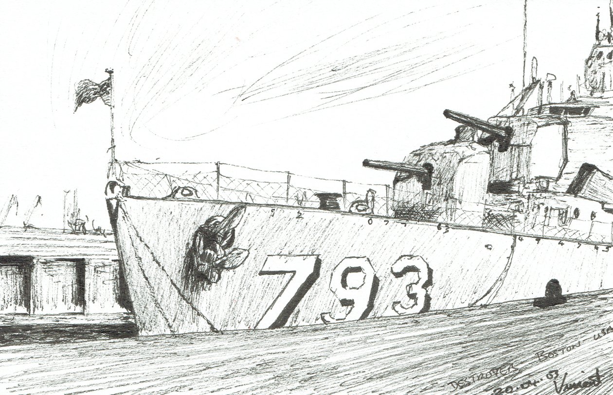 Zerstörer 793 Boston Maritime Museum, 2003 von Vincent Alexander Booth