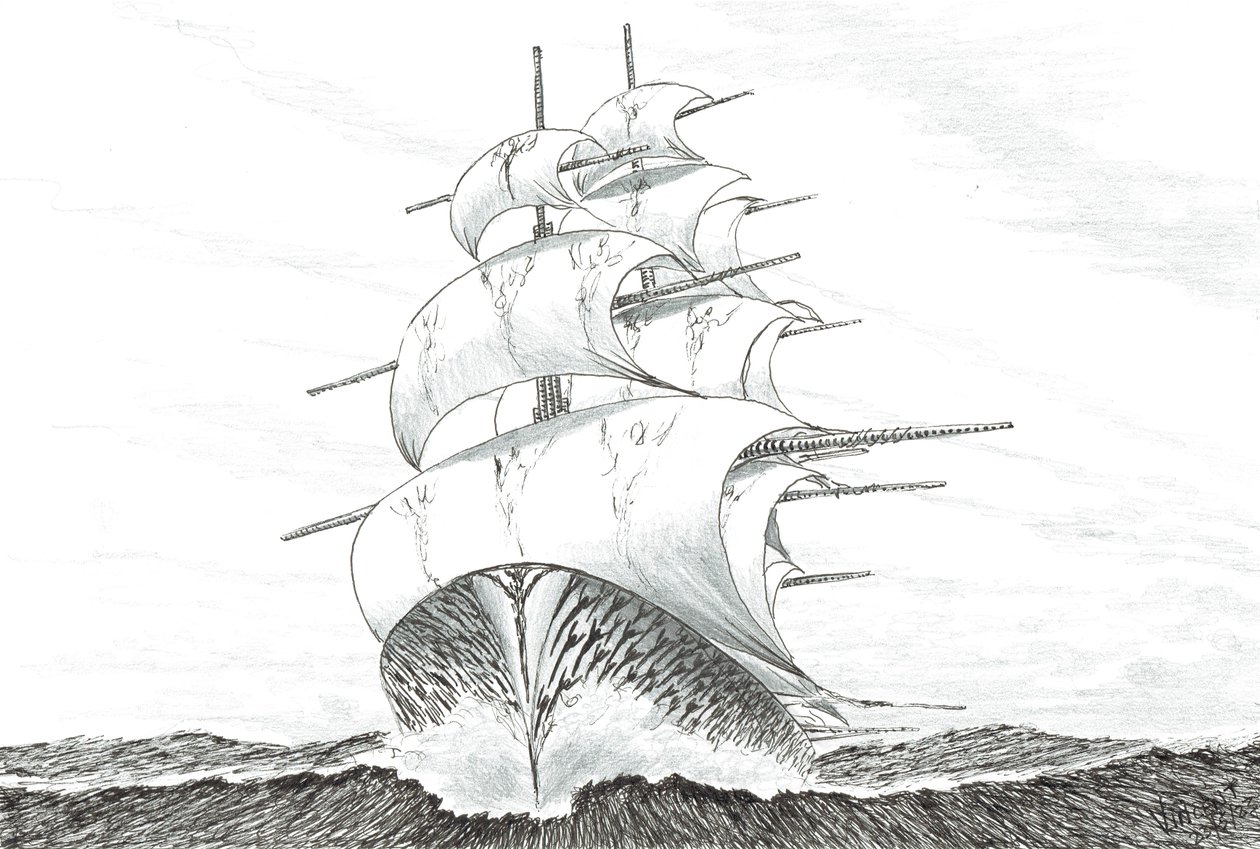 Sturmerschaffer Block Island Sound von Vincent Alexander Booth
