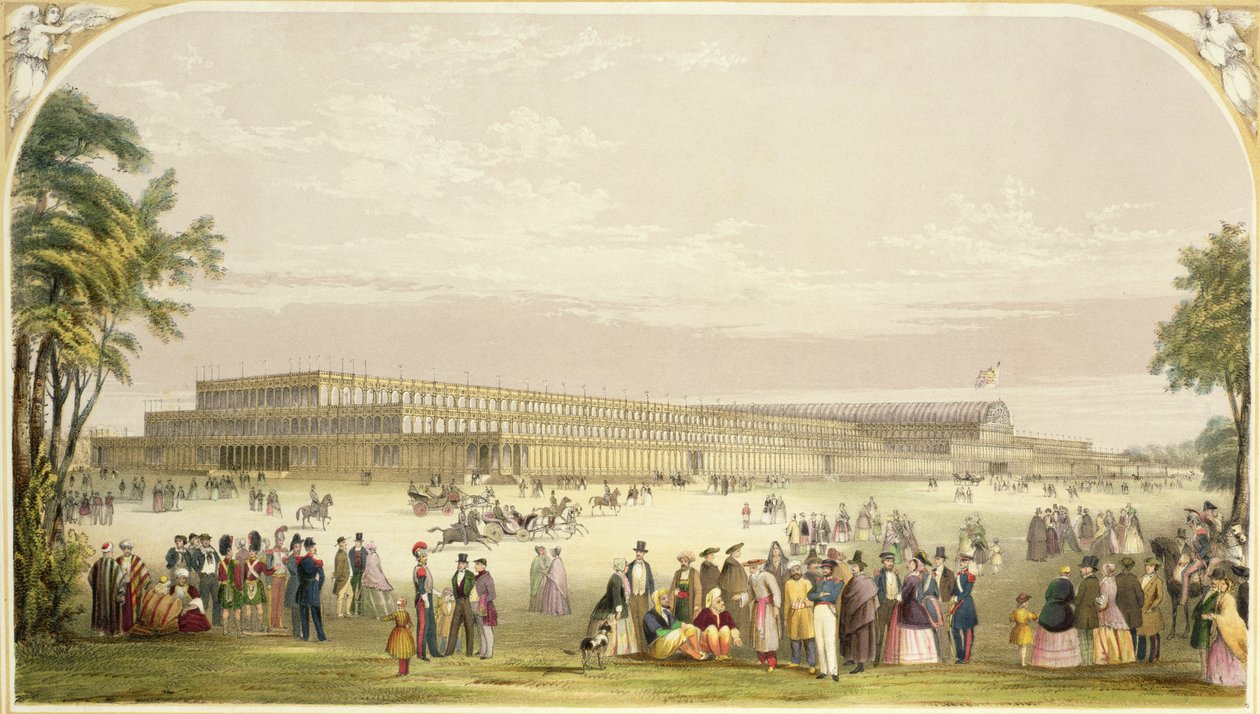 Große Ausstellung, 1851: Ansicht des Gebäudes entworfen von Joseph Paxton, Architekt von Vincent Brooks
