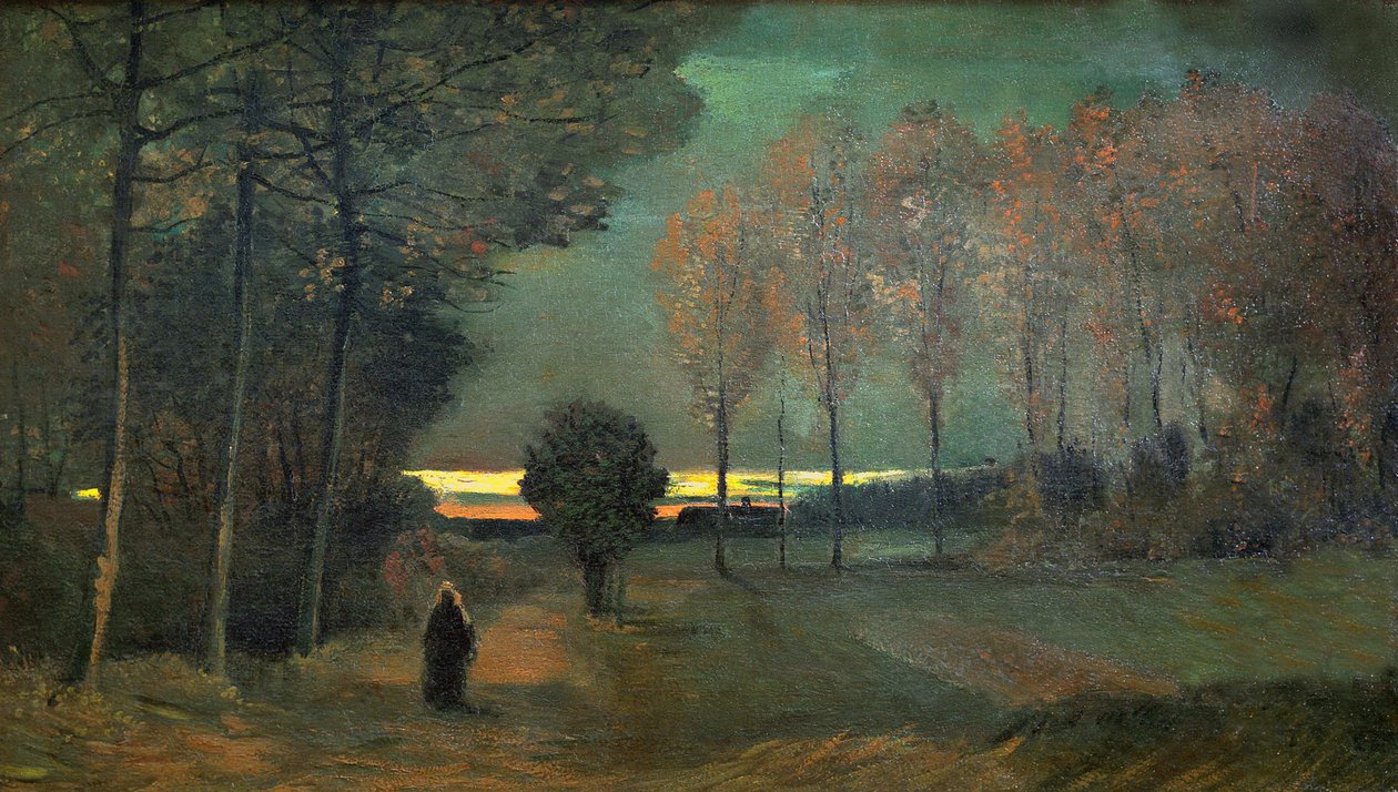 Herbstlandschaft am Abend, 1884 von Vincent van Gogh