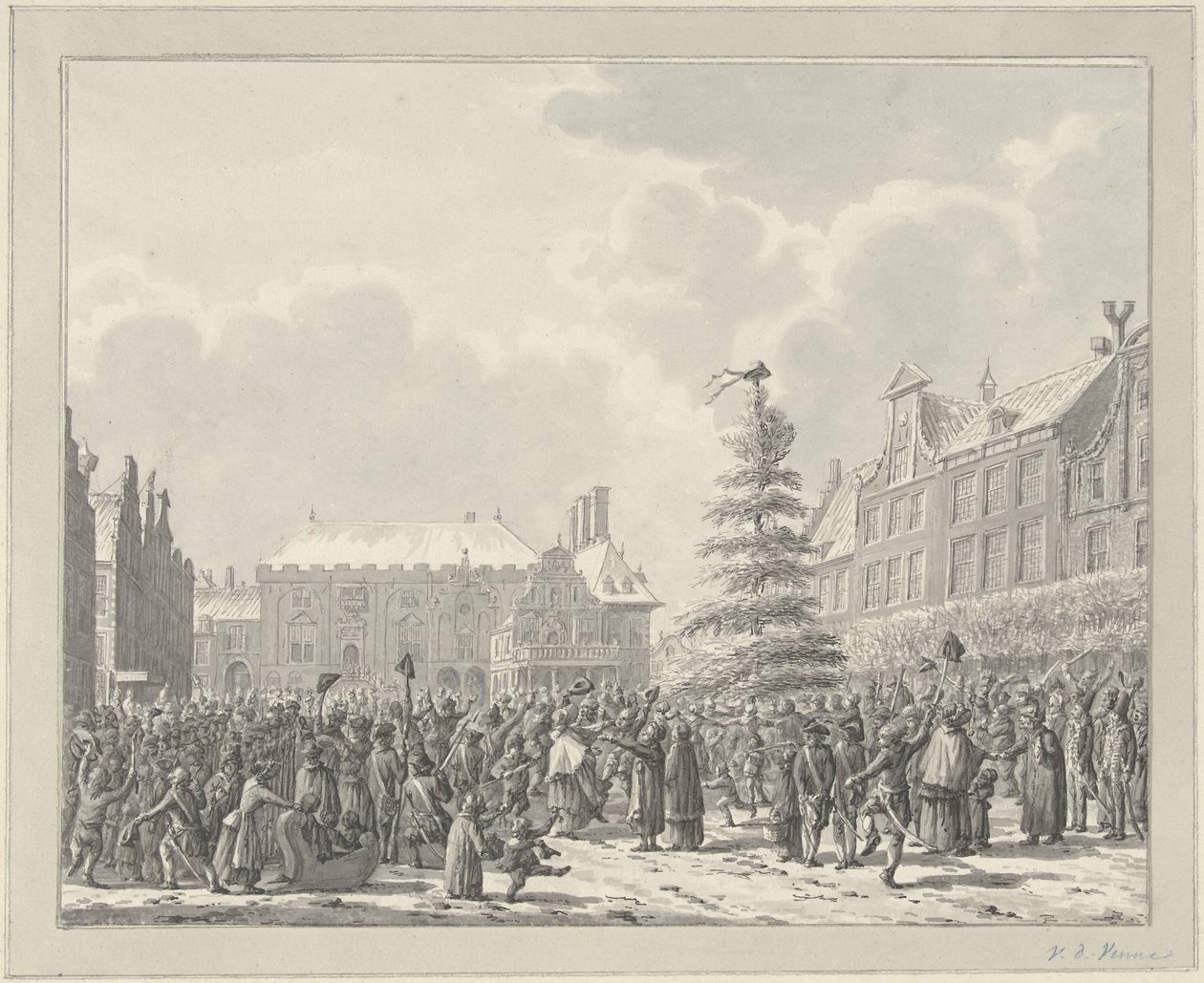 Umwälzung in Haarlem, 19. Januar 1795 von Vincent Jansz. van der Vinne