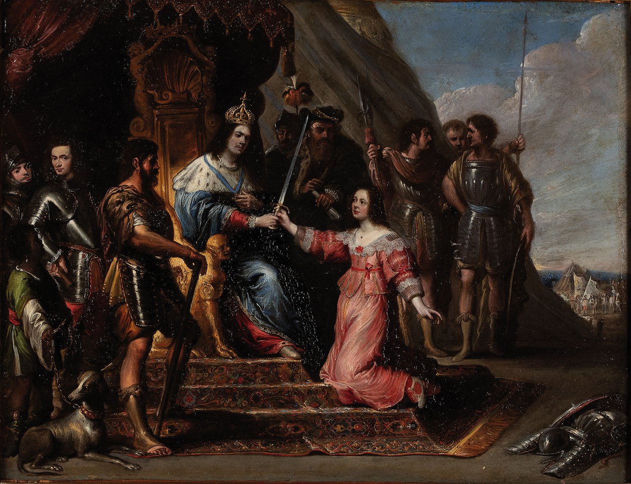Allegorie der Gerechtigkeit oder Esther vor Ahasveros von Vincent Malò (I)