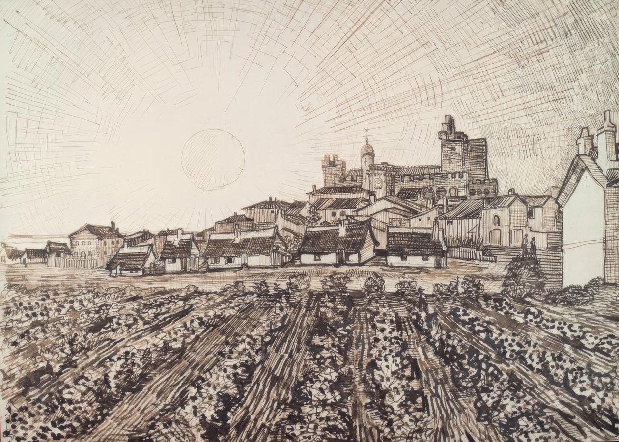 Blick auf les Saintes-Maries von Vincent van Gogh