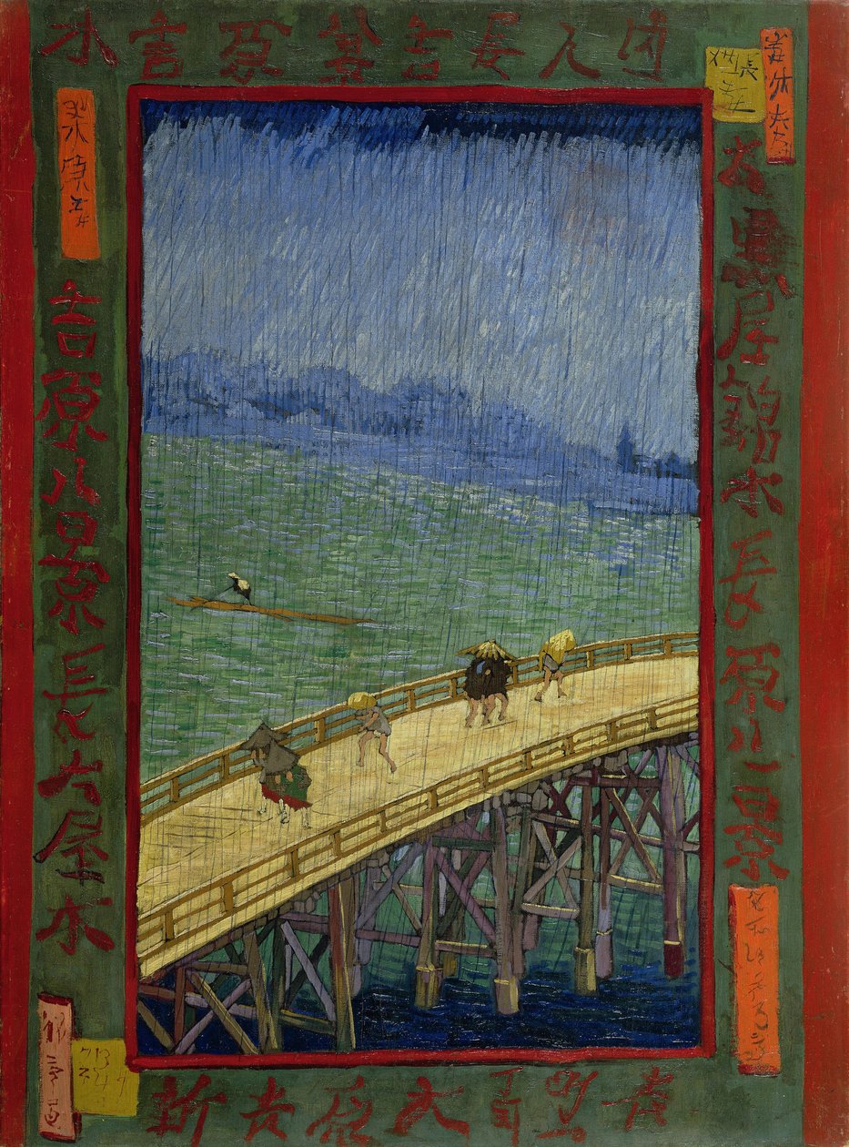 Brücke im Regen (nach Hiroshige) von Vincent van Gogh