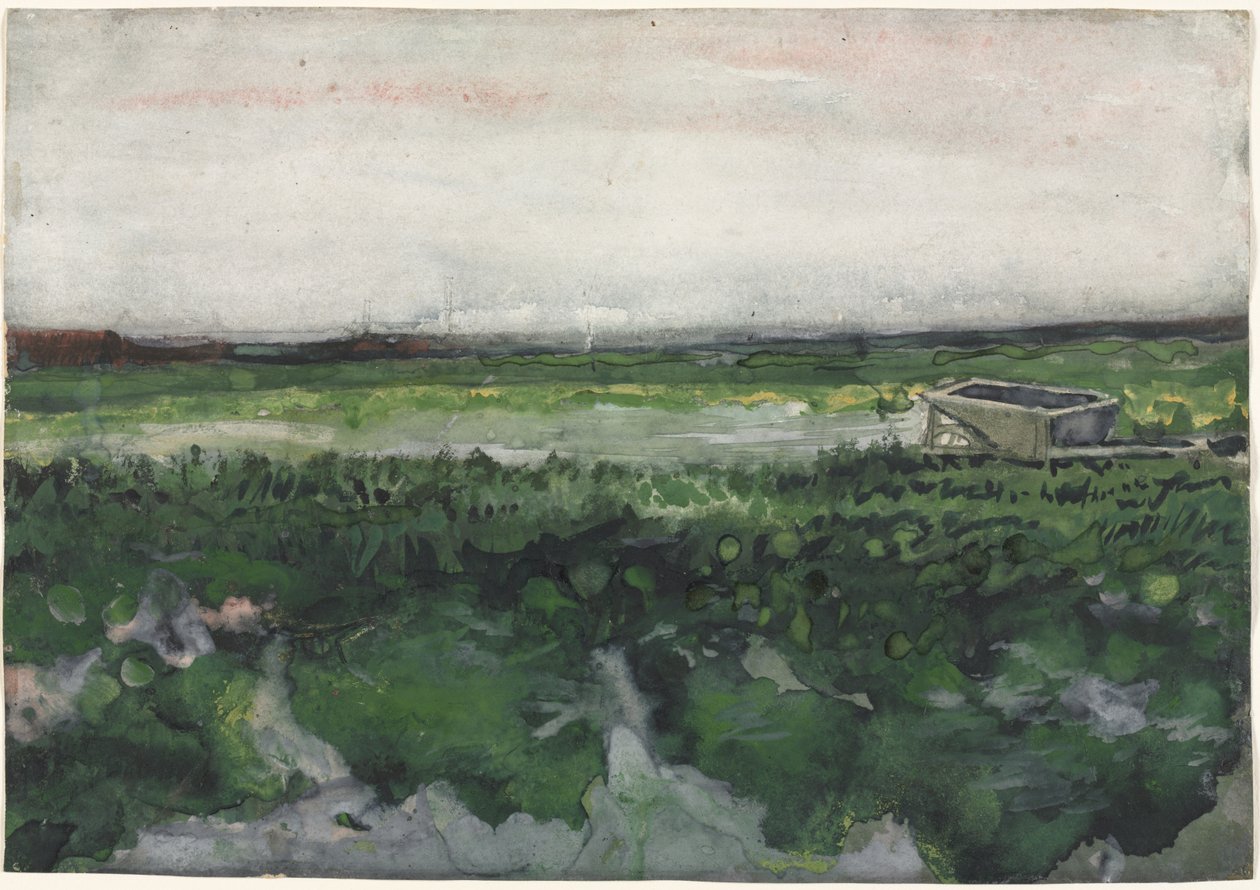 Landschaft mit Schubkarre von Vincent van Gogh