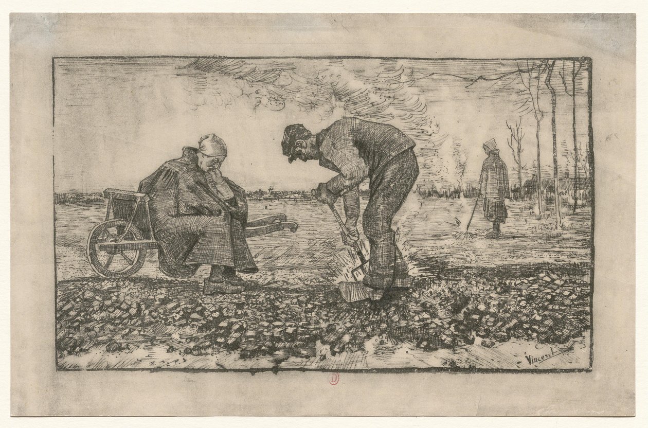 Die Arbeit auf den Feldern von Vincent van Gogh
