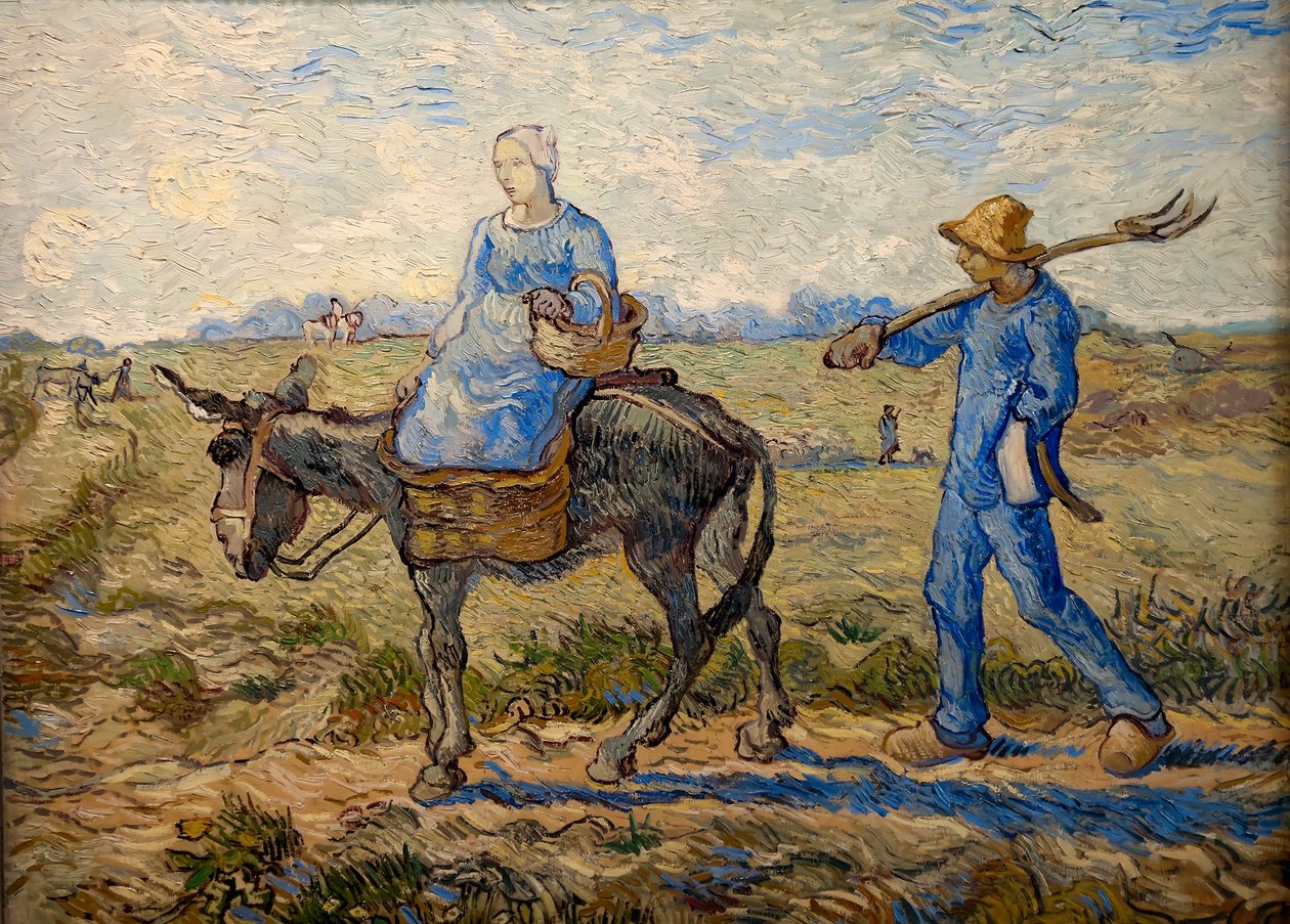 Morgen. Auf dem Weg zur Arbeit (nach Millet) von Vincent van Gogh