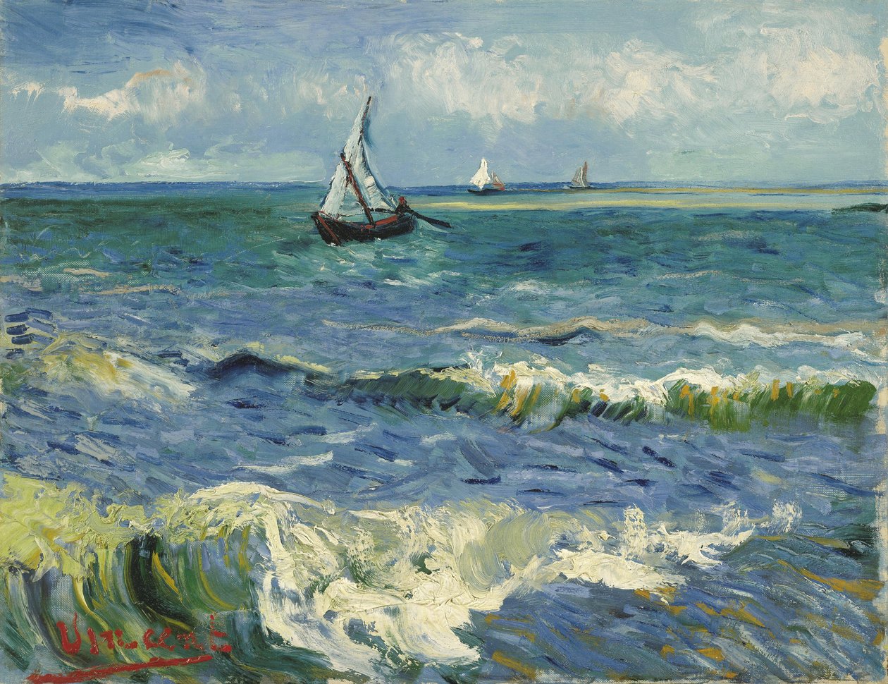 Meereslandschaft bei Les Saintes-Maries-de-la-Mer von Vincent van Gogh