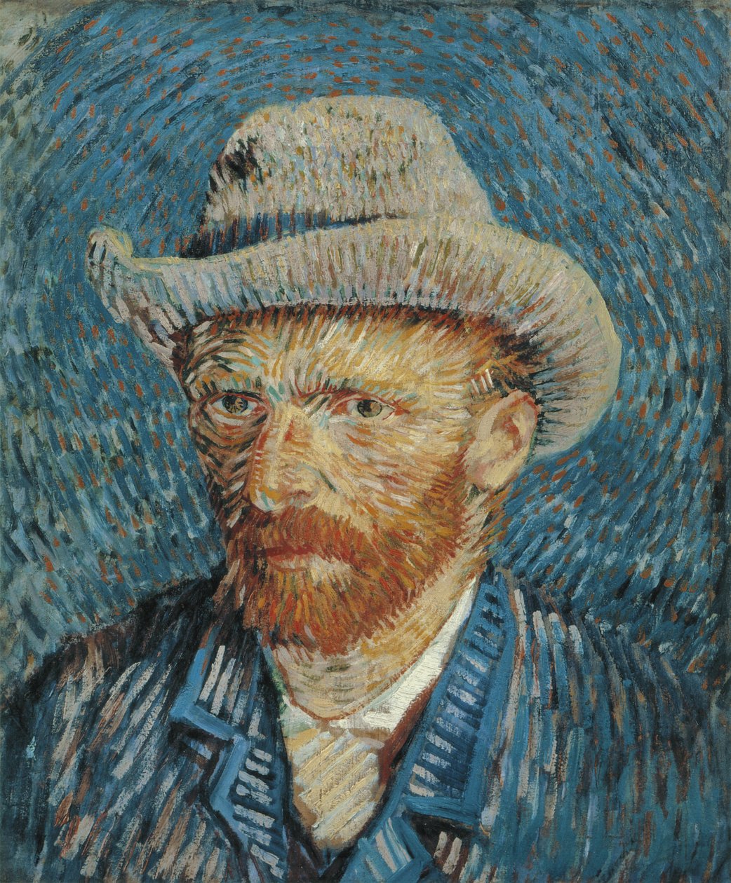 Selbstporträt mit Filzhut, 1887-88 von Vincent van Gogh