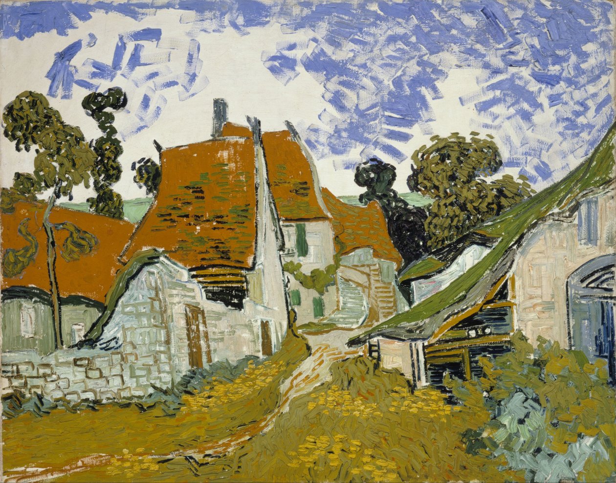 Straße in Auvers-sur-Oise von Vincent van Gogh