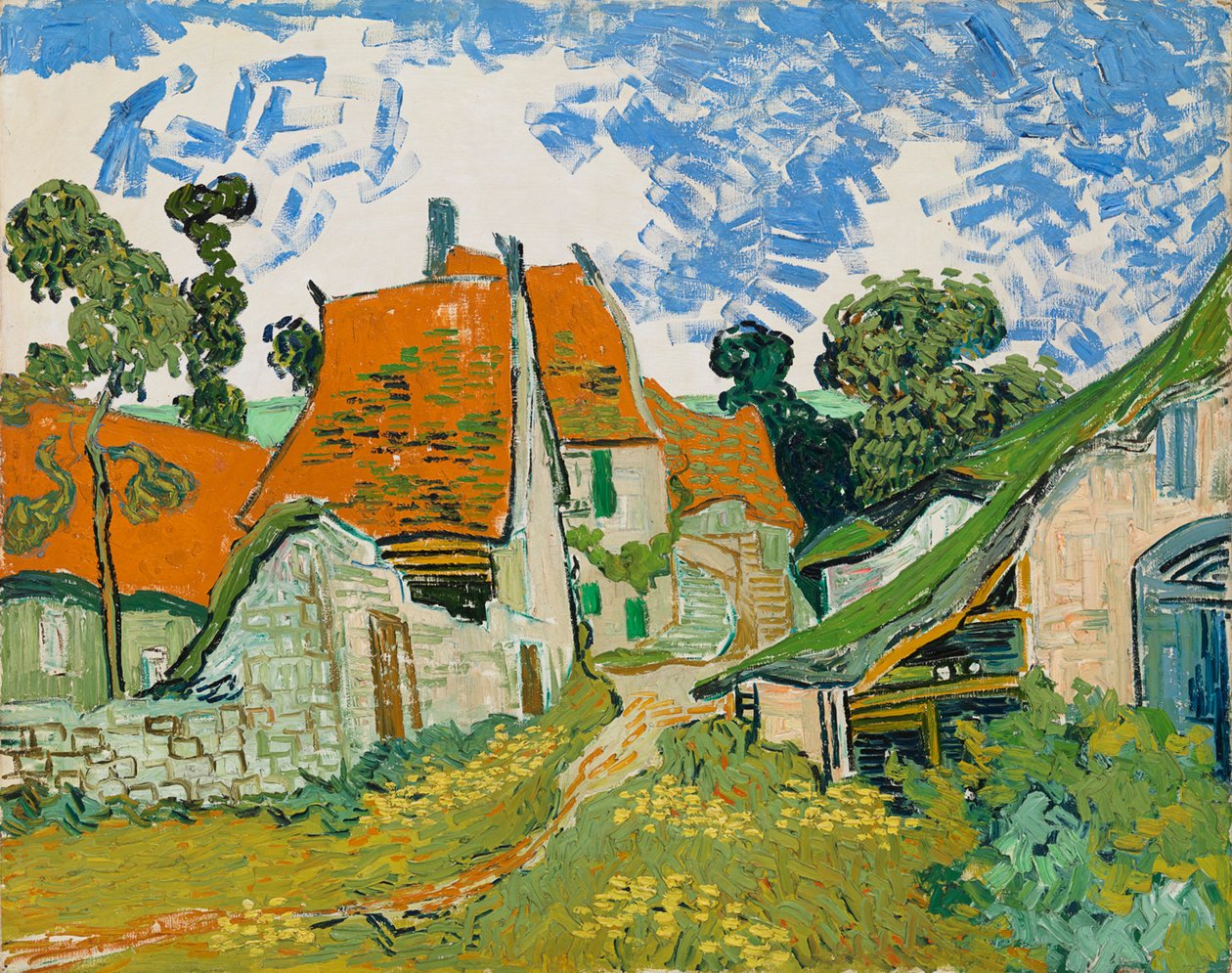 Straße in Auvers-sur-Oise von Vincent van Gogh