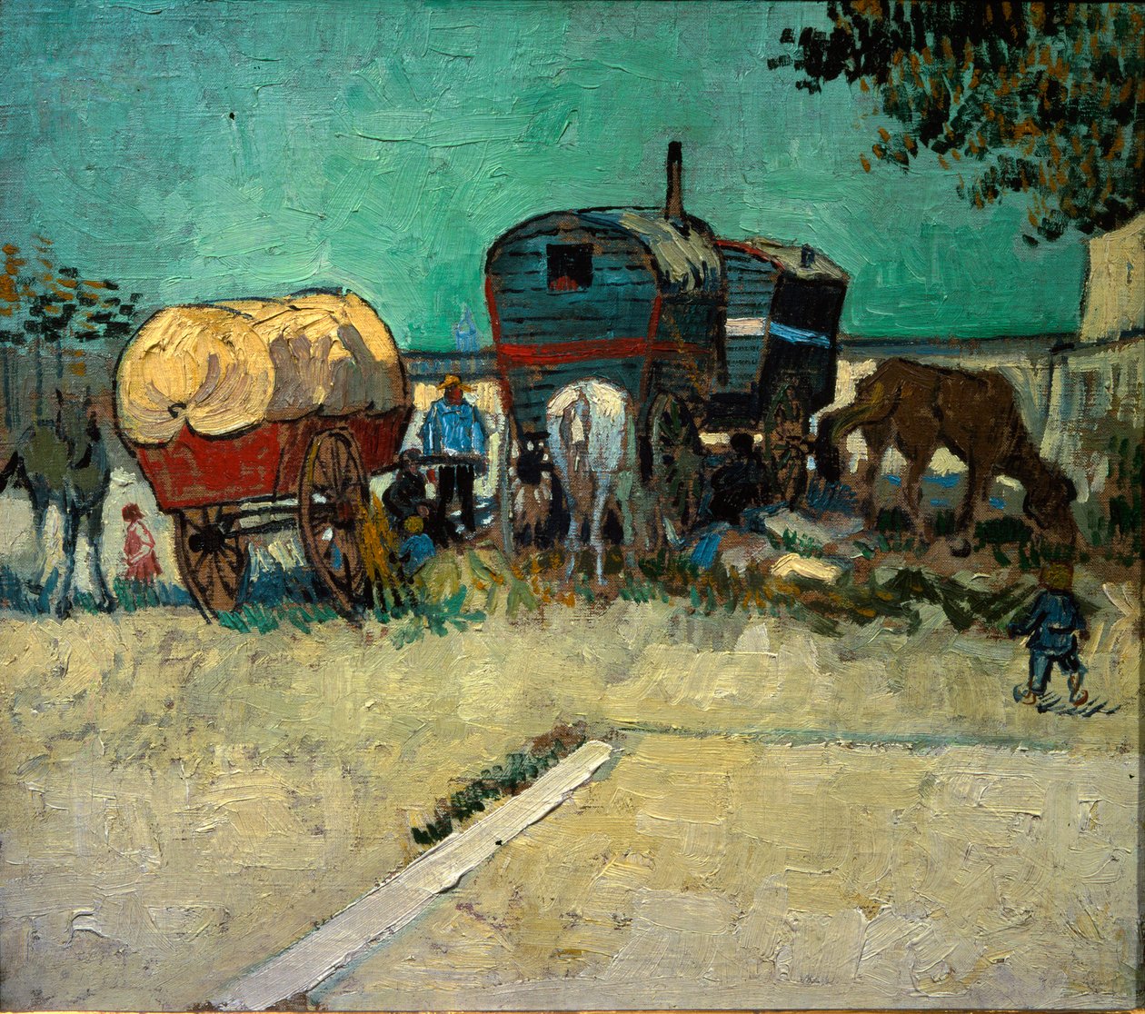 Anhänger, Bohème-Lager in der Nähe von Arles von Vincent van Gogh