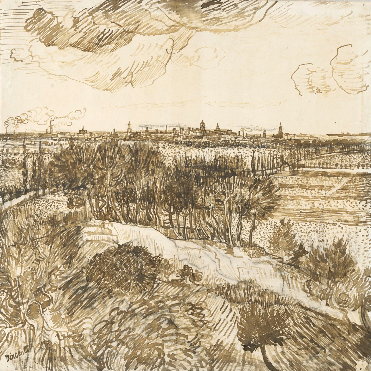 Blick auf Arles von Montmajour von Vincent van Gogh