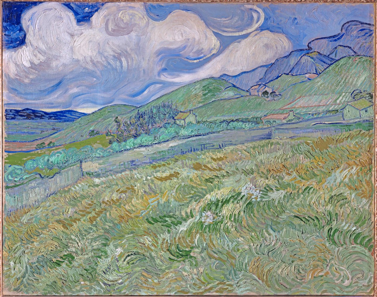 Weizenfeld und Berge von Vincent van Gogh