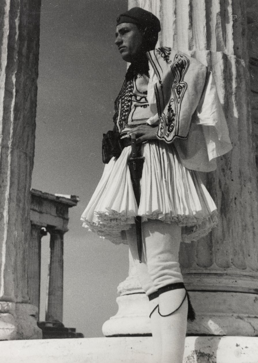 Griechischer Soldat auf der Akropolis, Athen, aus dem 
