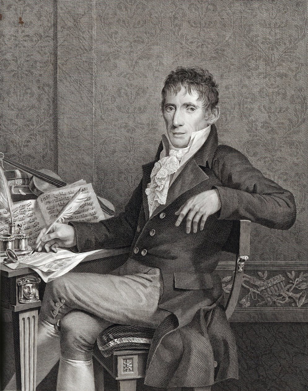 Porträt des Geigers und Komponisten Alessandro Rolla, 1757-1841, ca. 1810 von Vincenzo Raggio