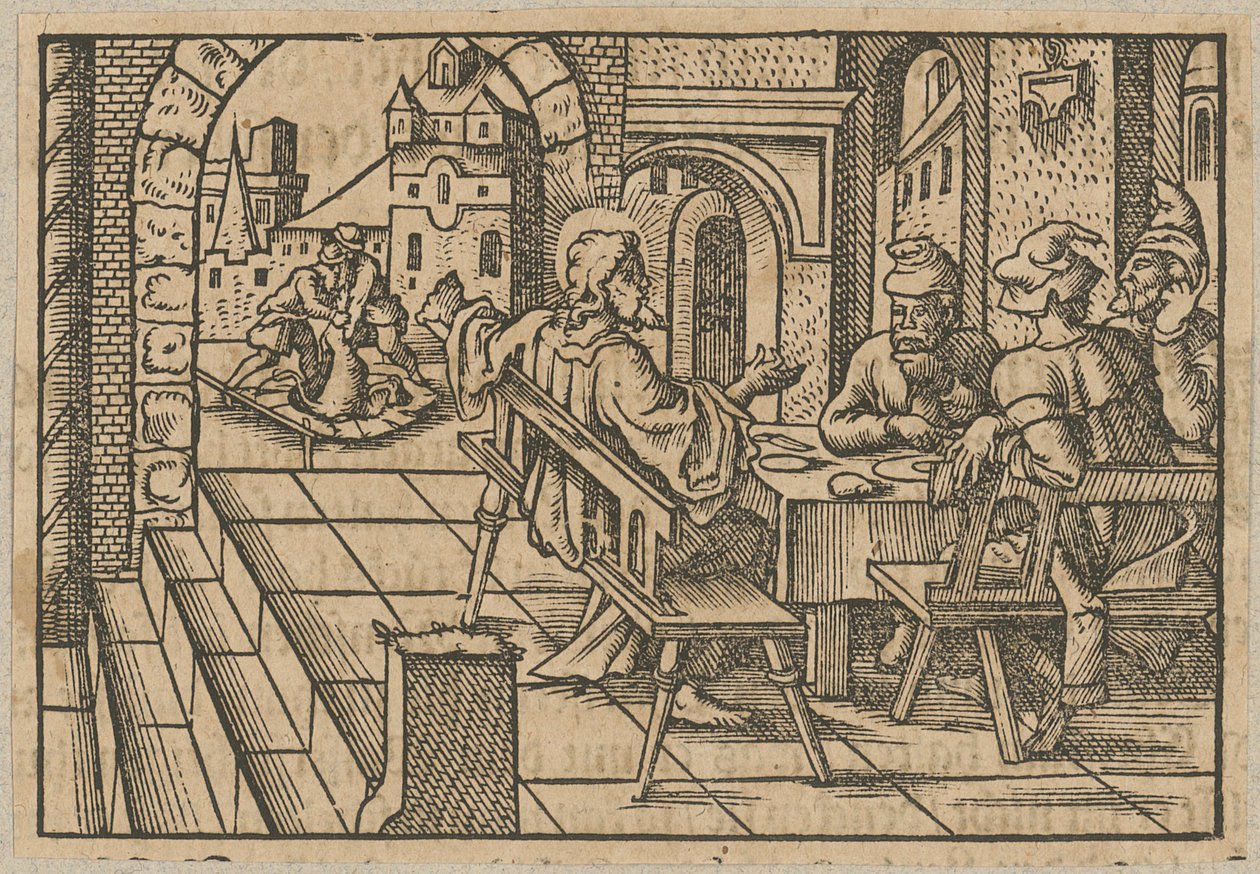Christus am Tisch mit Zöllner und Sündern von Virgil Solis