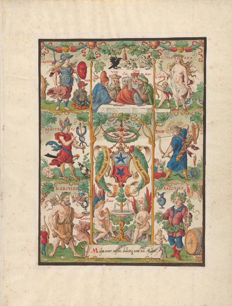 Klassische Allegorie mit den Waffen der Ochsenfelder von Virgil Solis