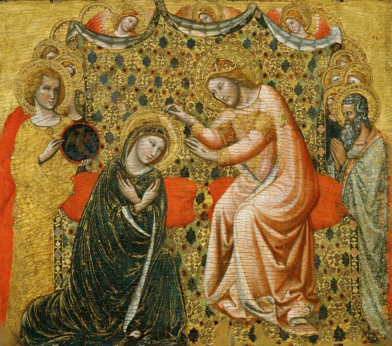 Die Krönung der Jungfrau, 1340-1344 von Vitale da Bologna