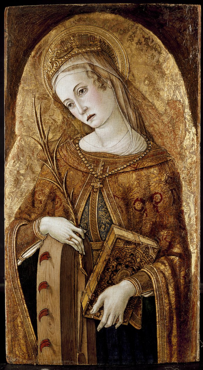 Die heilige Katharina von Alexandria, 15. Jahrhundert von Vittore Crivelli