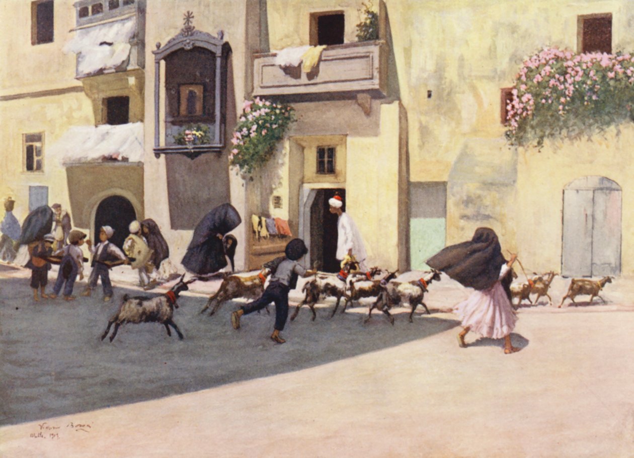 Malta: Eine typische Ecke in einem beliebten Viertel von Valletta von Vittorio Boron